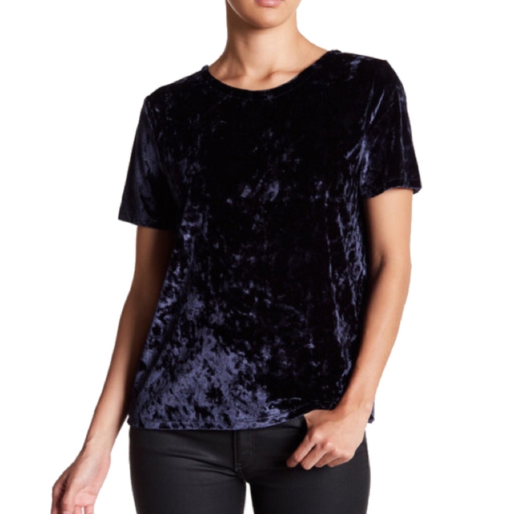 Navy Velvet Tee